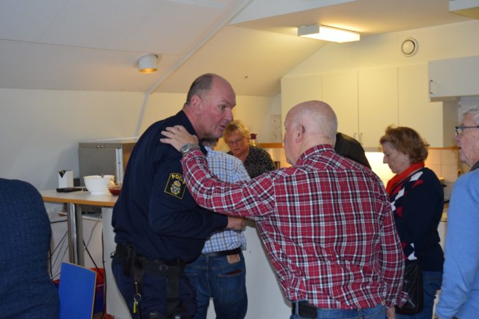 Vardagshjälten Christer Melvinsson vid en ärtsoppslunch hos Torslanda IK tidigare i år.