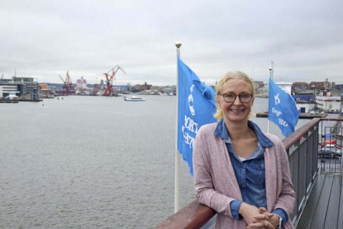 Göteborgs Hamn AB:s Kristina Bernstén menar att muddermassorna kan dumpas i djuphavshålor utan att det påverkar miljön negativt. Arkivbild från 2020
