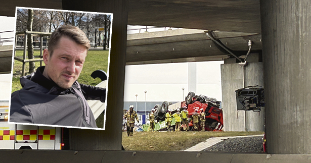 Sebastian Didion, tysk polis - först på plats vid tragiska olyckan vid Sörredsmotet.